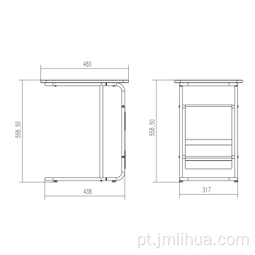 mesa lateral multifunções doméstica